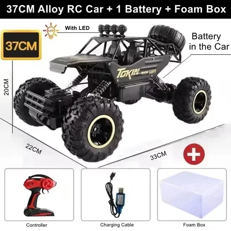 1:12 Remote Control 4WD RC Cars High Speed Big Wheel Car 2.4GHz Truck Boy Toys - Image 4 of 4