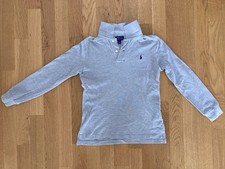 Polo Ralph Lauren Kinder Langarmpoloshirt, Gr. 122-128 (7-8 Jahre), grau