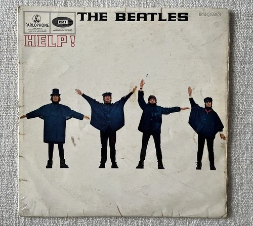 The Beatles Help! 12" LP 1965 Help - PMC 1255 - KT  Tax Code Parlophone VG/VG