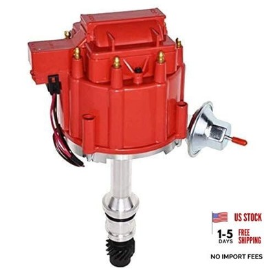 HEI Complete Distributor & Ignition Coil - Red Cap - 65KV High-Voltage