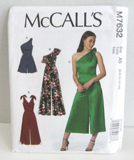 McCall's 7632 Romper Jumpsuits w/Bodice Options Pattern Misses' 6-14 Uncut