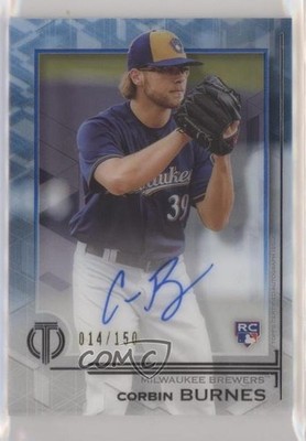 2019 Topps Tribute Blue 14/150 Corbin Burnes #TA-CBU Rookie Auto RC 4l3