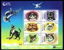 ANTIGUA 2336 - Cat Breeds of the World "Souvenir Sheet" (pb69566)