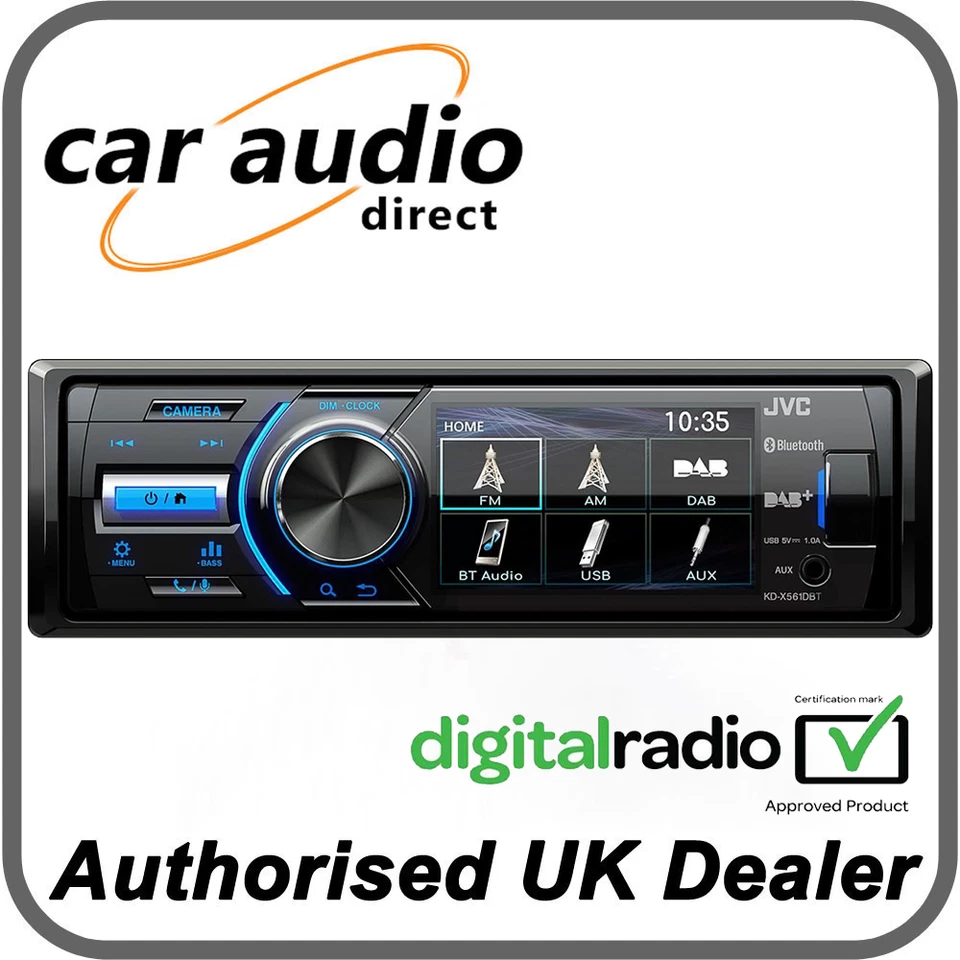 JVC KD-X561DBT - Mechless Multimedia Player Stereo DAB Radio MP3/USB/Bluetooth - Image 4 of 4