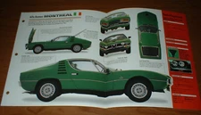 1973 Alfa Romeo Montreal Original Imp Brochure Poster Specs Info 73 70 71 75-77