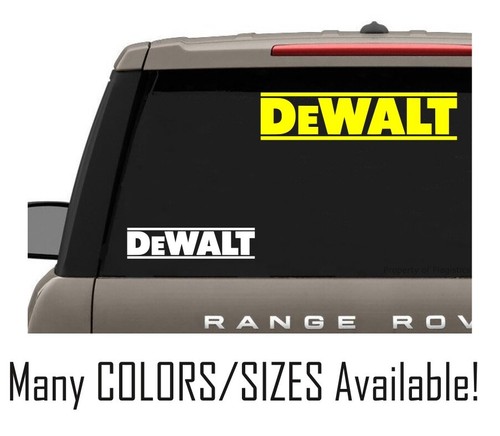 (2) Dewalt Vinyl Decal for Car Truck SUV Window Sticker Tool Box Saw Drill Elect - Picture 2 of 3