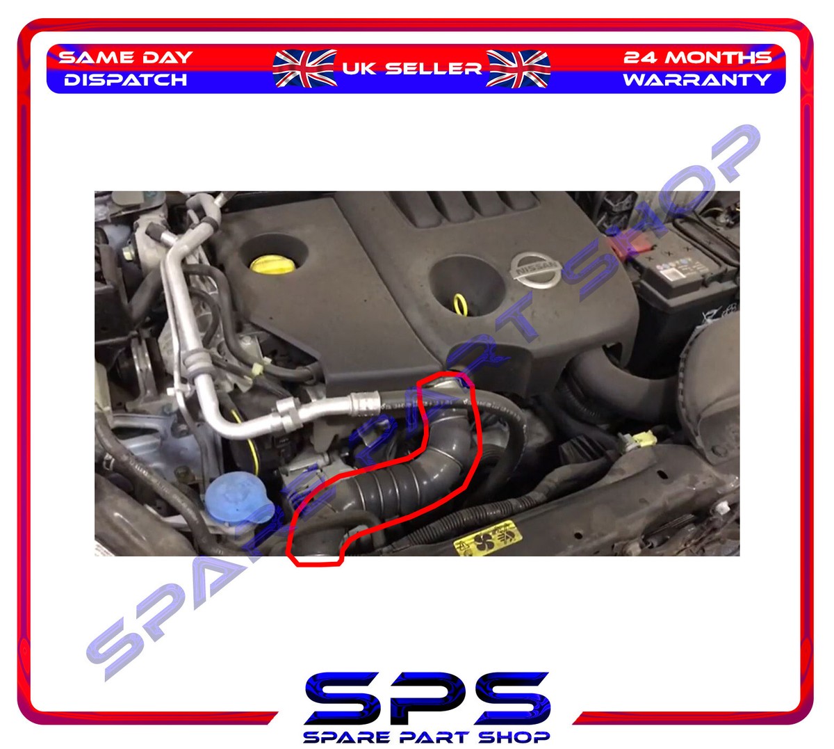 Intercooler Turbo Hose Pipe Fits Nissan Qashqai 1.5 Dci