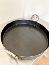 Heavy duty Iron Flat  jalebi Kadhi wok pan 45cm  18inch