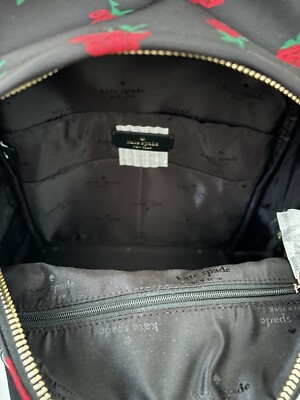 Kate Spade Chelsea Red Rose Floral Printed Medium Backpack  display picture 1