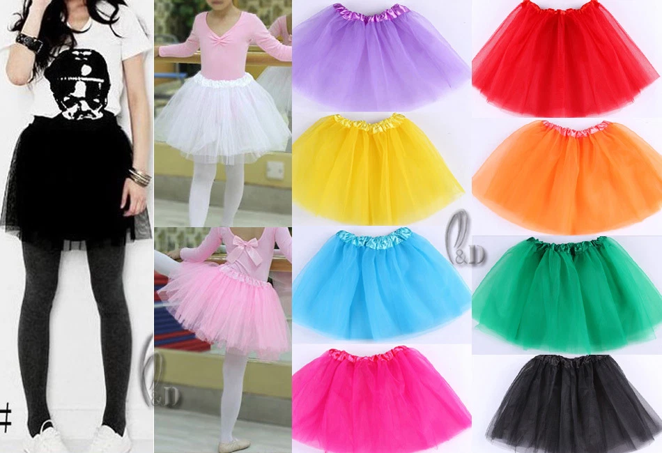 AU SELLER Girls To Teens Adults Ballet Dance 3 Layered Tulle Tutu