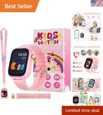 Stylish 4G Smart Watch for Kids: 15 Fun Games, SOS & Two-Way Calling - Pink