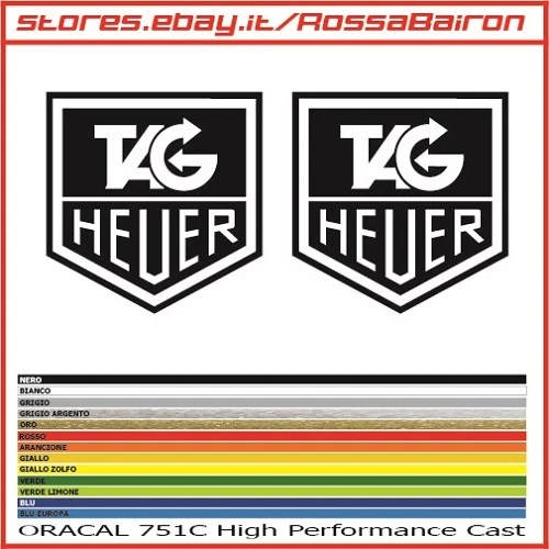 KIT 2 ADESIVI TAG HEUER 1 mm.50x51 - STICKERS AUFKLEBER PEGATINAS DECALS