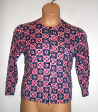 Womens Crown  Ivy Printed Multicolor Cardigan Sweater 3/4 Sleeve Stretch Med M