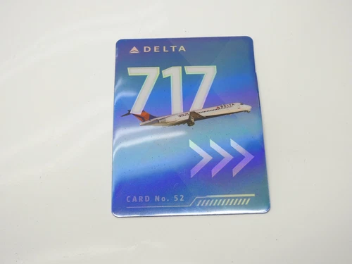 Delta Airline Card No.52 Boeing 717 Pilot Trading Card ~NEW NICE~