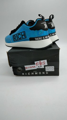 JOHN RICHMOND Scarpa Sneakers Donna Woman Celeste Fluo size 38 RIC001LZ - Picture 5 of 9