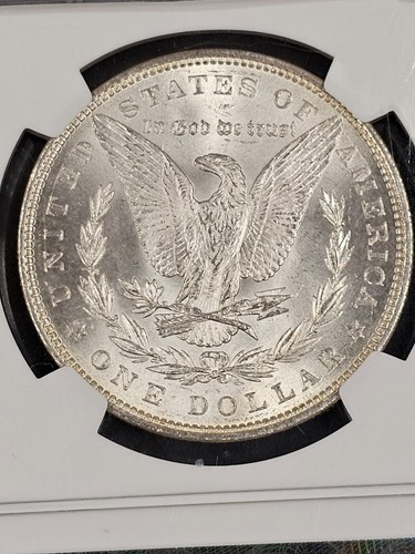 1884 1 $ Morgan Silber Dollar NGC MS64 getönt - Old Brown Label - Bild 2 von 4