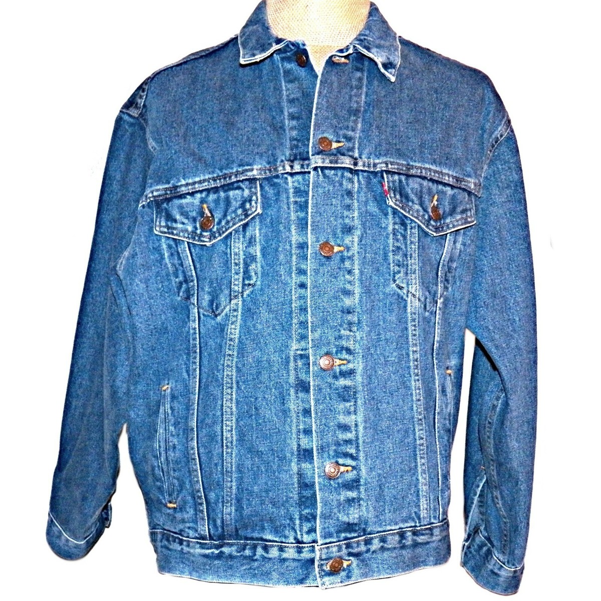 Vintage 1990s Levis Type III Trucker Jeans Blue Denim Jacket