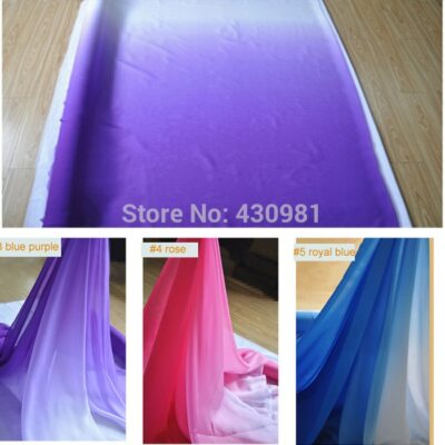 1Yard gradient thin chiffon mateiral 30d chiffon fabric for dress 2 tone fabric