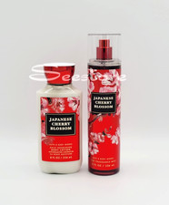 Bath Body Works Japanese Cherry Blossom Body Mist Body Lotion 8 oz Set of 2