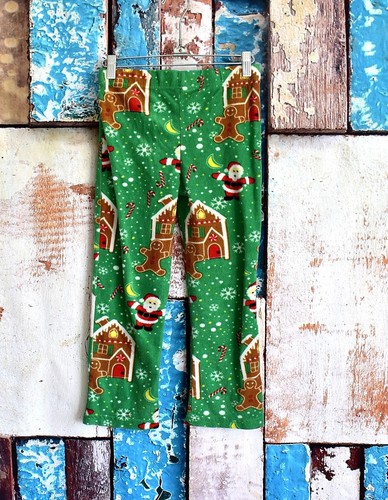 Unisex Unbranded Pajama Pants Christmas Santa Gingerbread SMALL Green PRE-OWNED - Picture 6 of 9