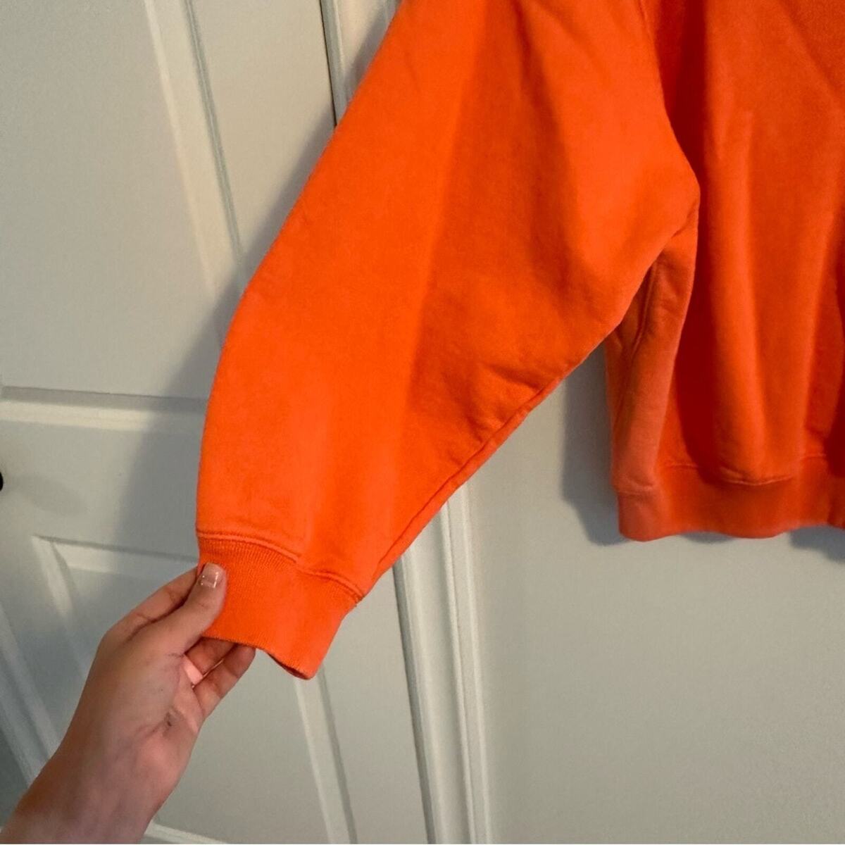 Dries Van Noten Orange Red Cotton Crewneck Oversized Dries Van Noten Orange Red Cotton Crewneck Oversized
