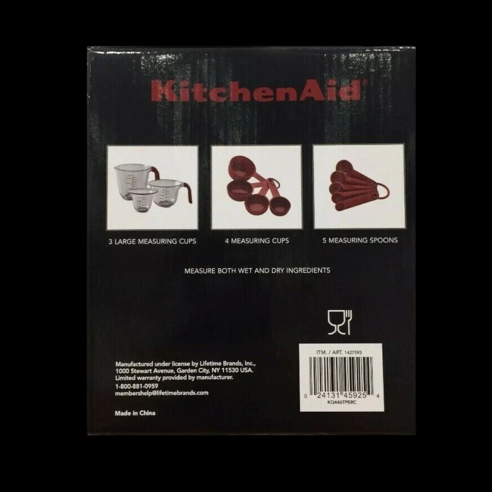 KitchenAid Measuring Set Includes Measuring Cups and Spoons Red Lot Brand New - Image 2 of 4