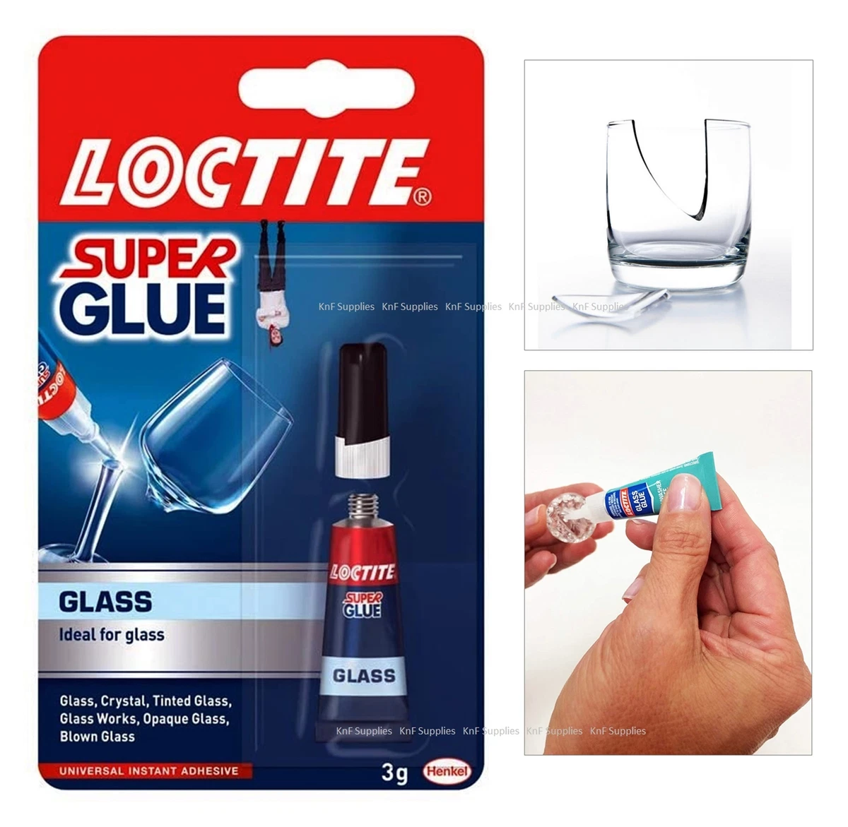 LOCTITE Glass Bond Adhesive Super Glue Super Clear Water Resistant  5010266145600