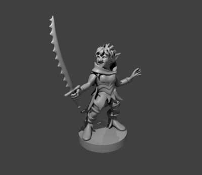 Female Goblin Nature Warlock 28mm Scale DND D&D Tabletop Miniature