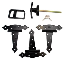 Shed Door Hardware 5" Decorative Hinges T Handle Gate Hardware 