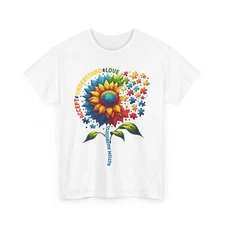 Autism Awareness Accept Understand Love Sunflower Puzzle Pieces Autistic Shirt
