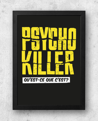 Talking Heads Print 'Psycho Killer' Alfred Hitchcock inspired, David Byrne