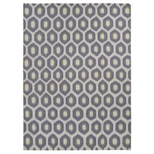 8'10" x 12'2" Blue Kilim Flat Weave Hand Woven Wool Reversible Rug R87860