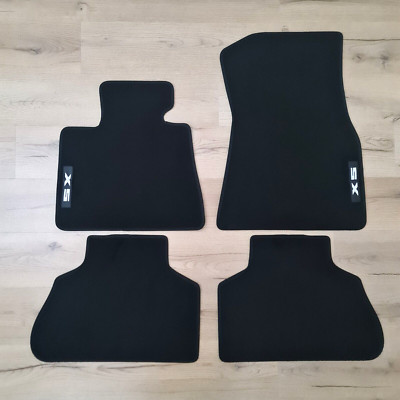 Car Floor Mats Velour for BMW X5 G05 Carpet Black Waterproof Auto Liners Weather
