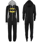 Batman Adult Unisex Print Hooded Jumpsuit 1Onesie/ Black Colour