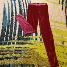 Pink velvet legging
