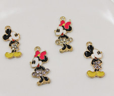 lot 40 Pcs cartoon mickey minnie Charm earrings Pendants DIY Jewelry Makings