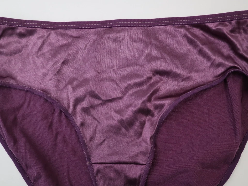 1 NUEVO Braguita Hipster Hanes Her Way De Colección Y2K Mediados de los años 00 Elastizada Satén MEDIANA Foto 3 de 4