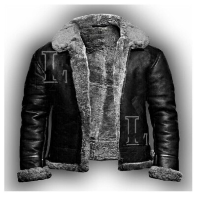 Handmade Men's Grey Aviator Bomber Real Leather Jacket, Biker Style, Sale!!