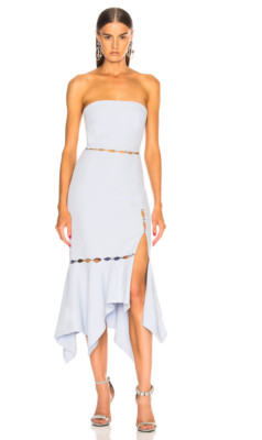 jonathan simkhai green bustier dress