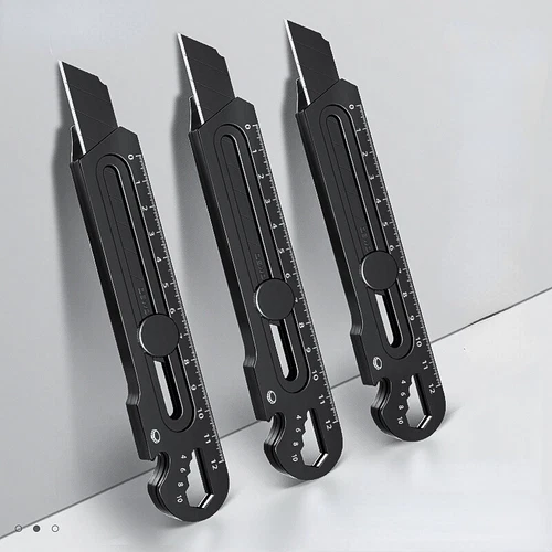 Neu 6 in 1 Stainless Steel Utility Kni art knife Kunstmesser Schwarzes Messer DE - Bild 7 von 10