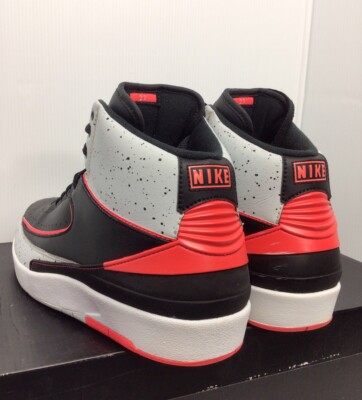アン23.5cm NIKE JORDAN 2 RETRO BLACK-INFRARED 23-PURE PLATINUM-WHITE