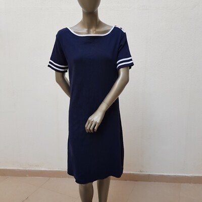Maritimes Kleid von Sea Ranch, XL, dunkelblau, weiß