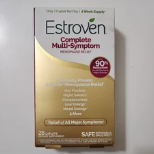 Estroven Complete Menopause Relief 28 Vegetarian Caplets Exp 6/2026+