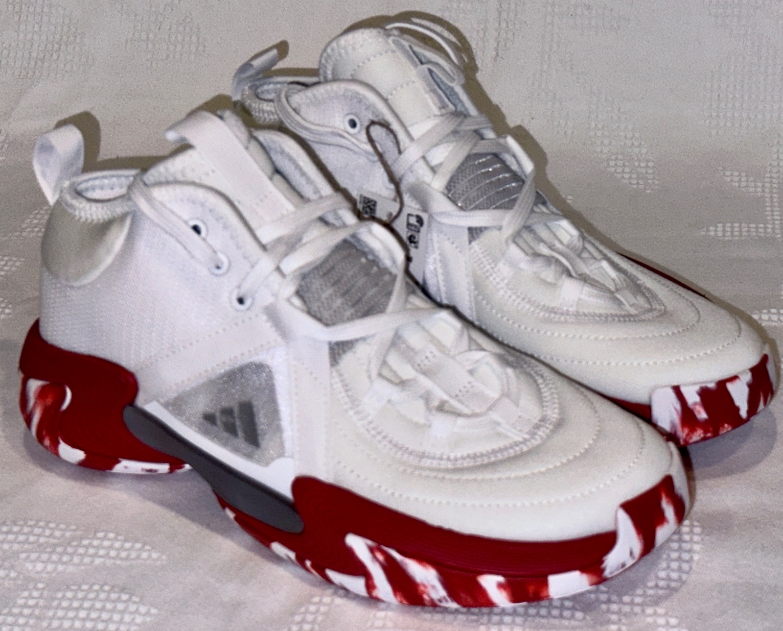 ADIDAS Exhibit Select White Team Red Basketball Shoes Sneakers Womens Sz 7.5 8.5 ADIDAS Exhibit Select White Team Red Basketball Shoes Sneakers Womens Sz 7.5 8.5