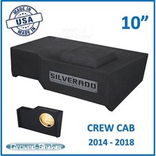 Chevy Silverado Crew-Cab 2016 10" Single Sealed Ground Shaker Subwoofer Box