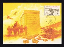 US 1985 World War I Veterans (2154) FDC Maximum Card . Free Shipping