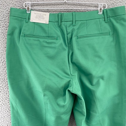 Gap Pants Womens 16R Green Tailored Cropped Stretch Rose Leaf Office Career NWT - Picture 4 of 14