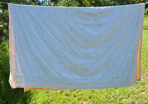 Vintage quilt 6" squares made up of triangles, cottons, tie finish - Picture 4 of 6