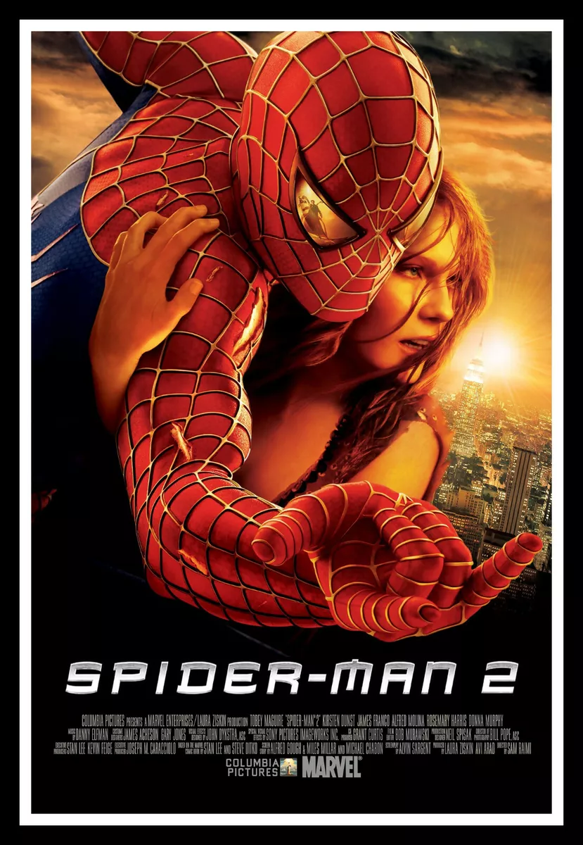 Spider-man 2 Movie Poster Print & Unframed Canvas Prints