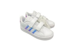 Adidas Kids Sneaker Grand Court I FW1276 White Iridescent Size 9 K